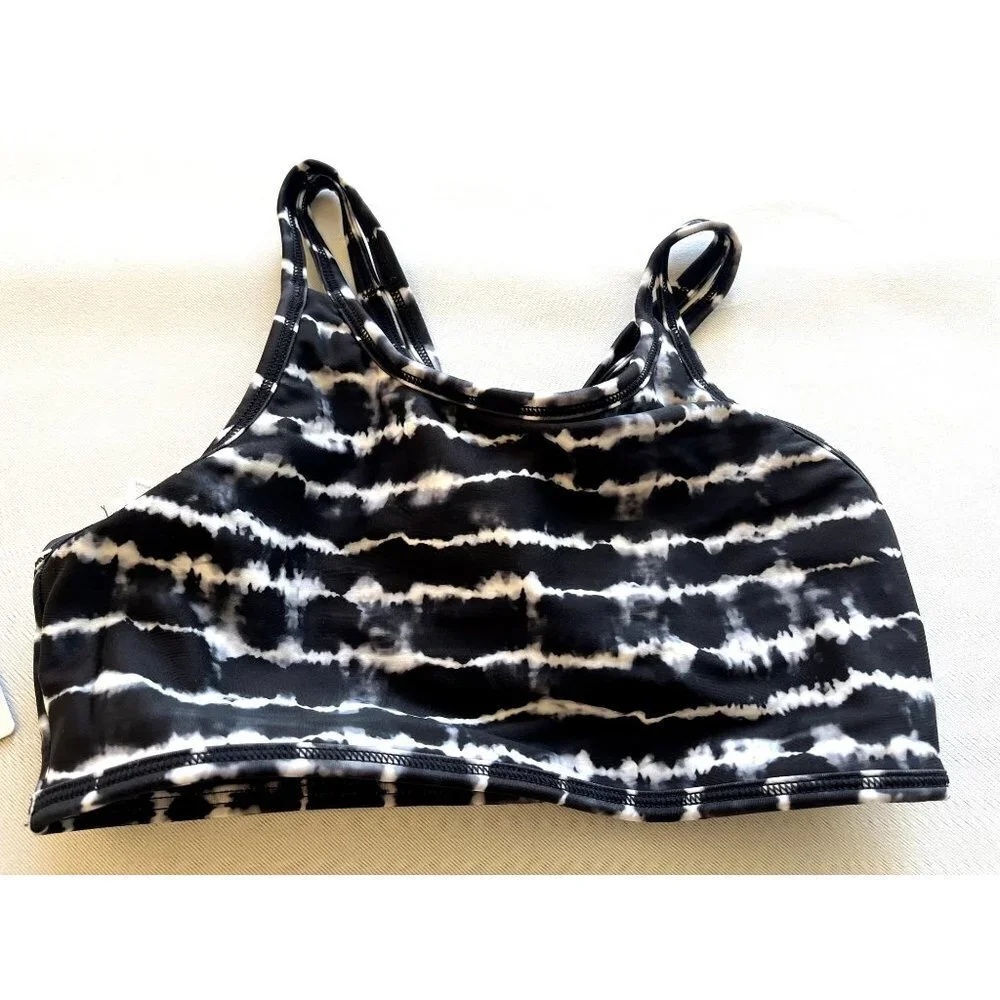 NWT Athleta Girl Reversible Camo Tie Dye Bikini Top